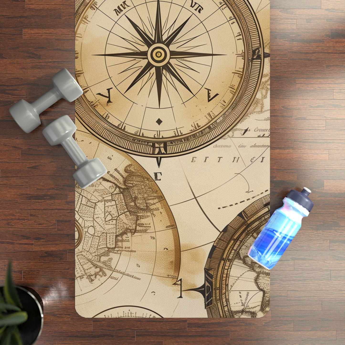 Vintage Maps Yoga Mat: Discover Your Journey