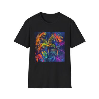 Neon Oasis: A Tropical Paradise | T-Shirt | DTG, Men's Clothing, Regular fit, T-Shirts, Unisex, Women's Clothing | Prints with Passion