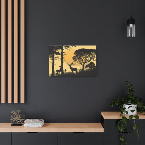Nature Wildlife Silhouette — Canvas Wall Art — Product Detail View 8