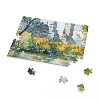 Central Park Watercolor Jigsaw Puzzle