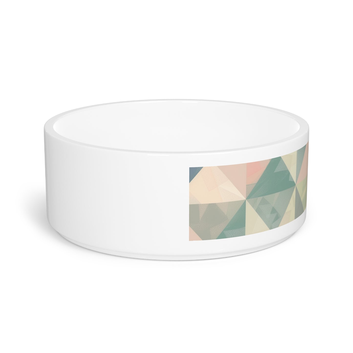 Pastel Geometrics Pet Bowl: Chic & Stylish Design