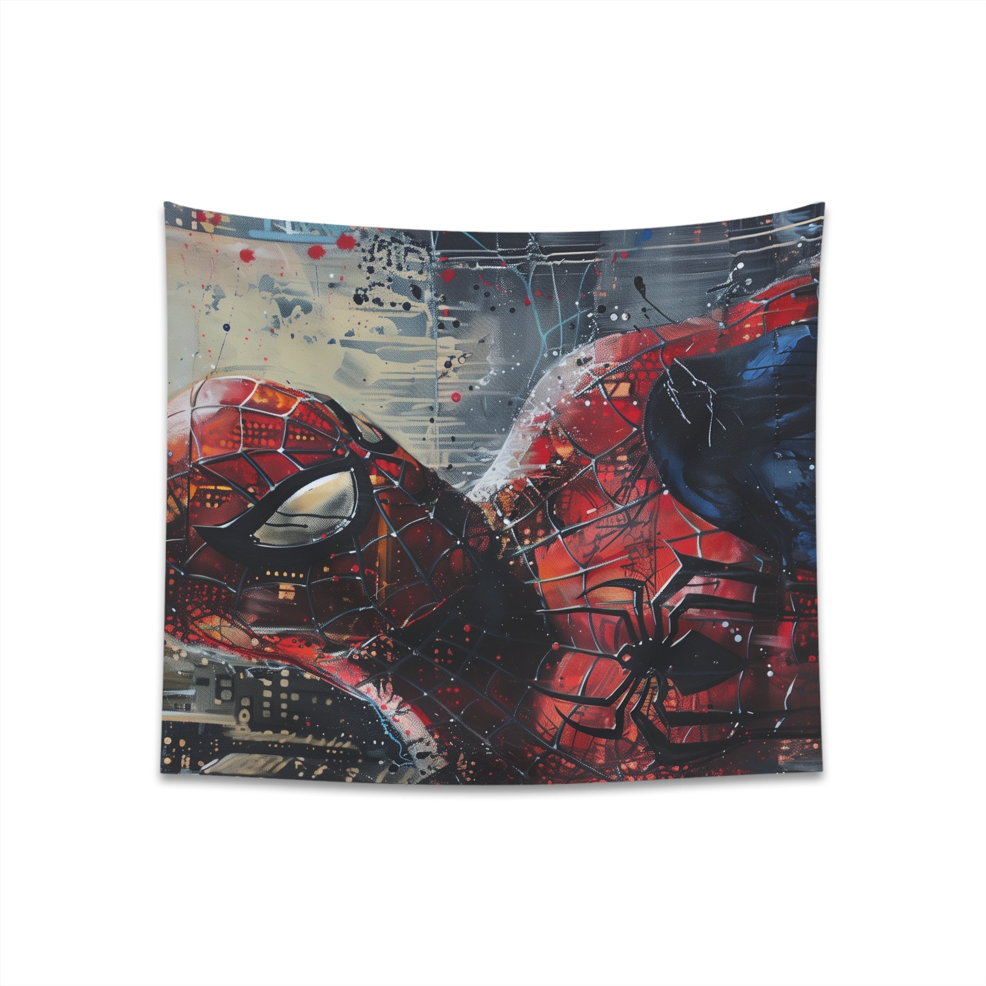 Spider-Man Webs of Wonder Tapestry | Heroic city skyline design | High-quality material | Great gift option | Available in multiple sizes