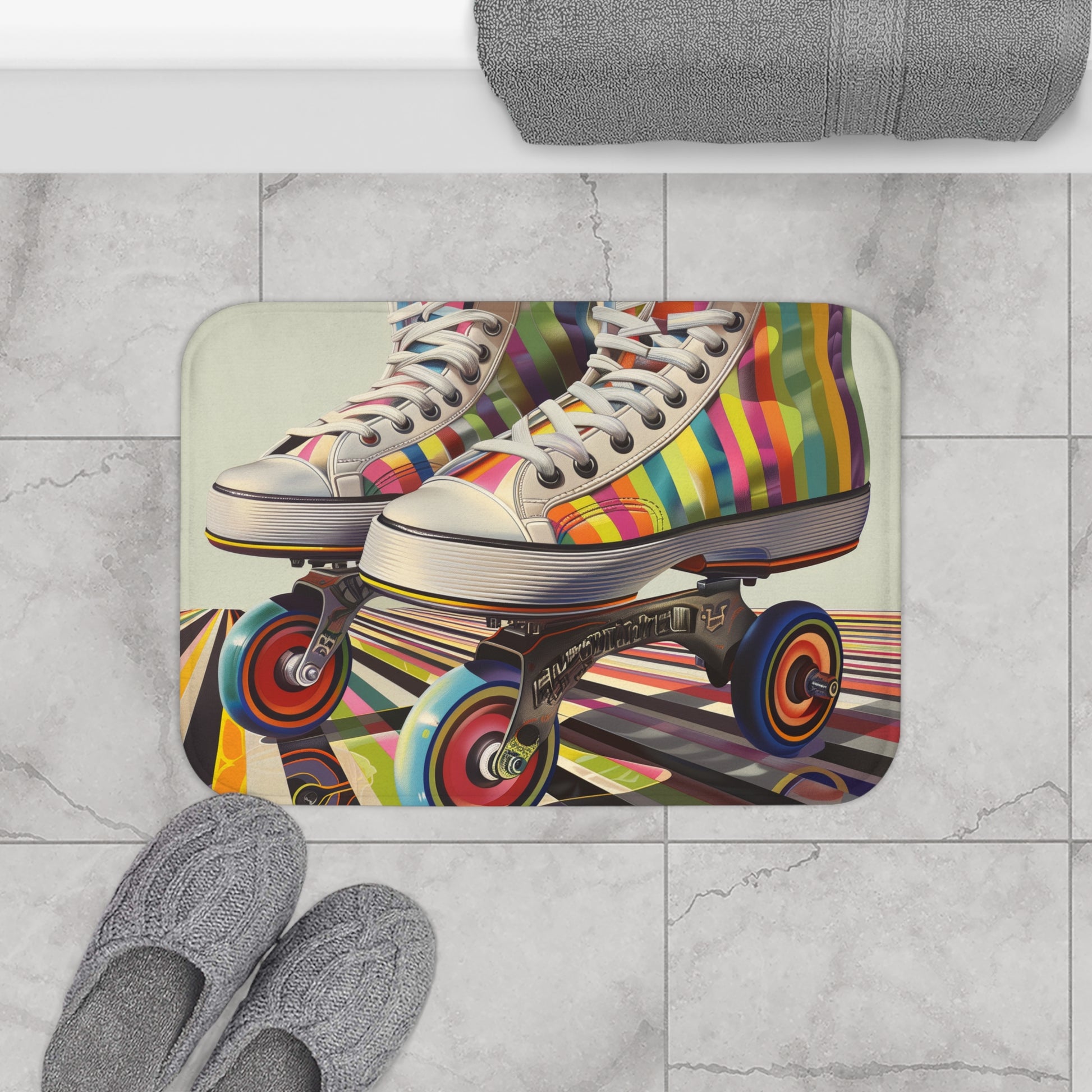 Retro Roll Bath Mat | Bath Mats | Bath, Bathroom, Home & Living, Indoor, Sublimation | Prints with Passion