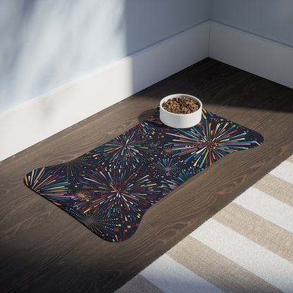 Fireworks Pet Feeding Mat