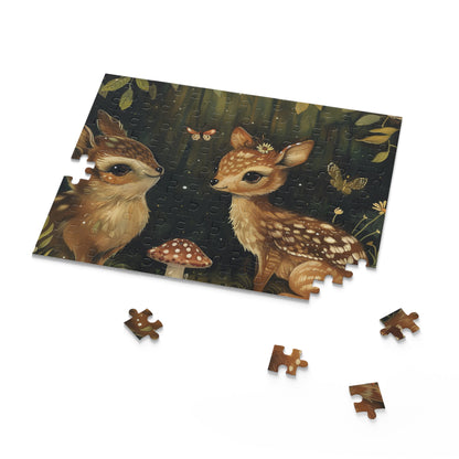 Woodland Creatures Jigsaw Puzzle - Enchanting forest scene with adorable animals, perfect for animal lovers and puzzle enthusiasts.