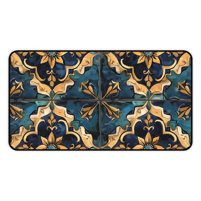 Artisan Tiles Desk Mat - Elevate Your Workspace with Elegant Pattern - Office Decor Essential