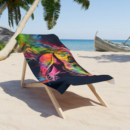 Trex Neon Watercolor Beach Towel