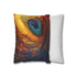 Vortex of Feathers and Starlight (Edition II) — 40×40 Cushion Cover — Sofa & Living Room Lifestyle View