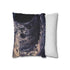 Black Hole Pulling in Stardust (Edition II) — 40×40 Cushion Cover — Sofa & Living Room Lifestyle View