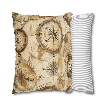 "Vintage Maps Pillow Case - Add nostalgic charm to your bedroom decor with seamless vintage maps pattern"