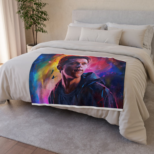 Stay cozy in style with our Tom Holland Hoodie Blanket