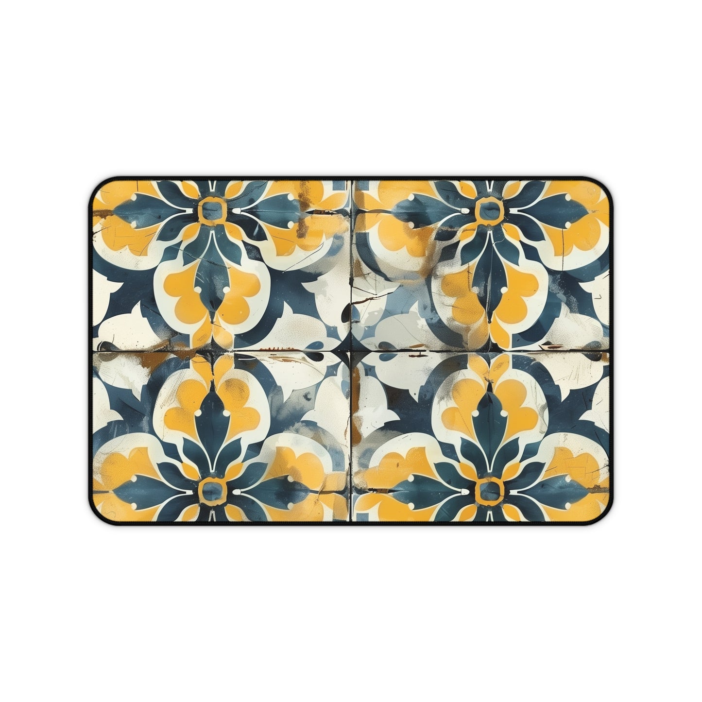 "Artisan Tiles Desk Mat - Stylish seamless pattern for elegant workspaces"