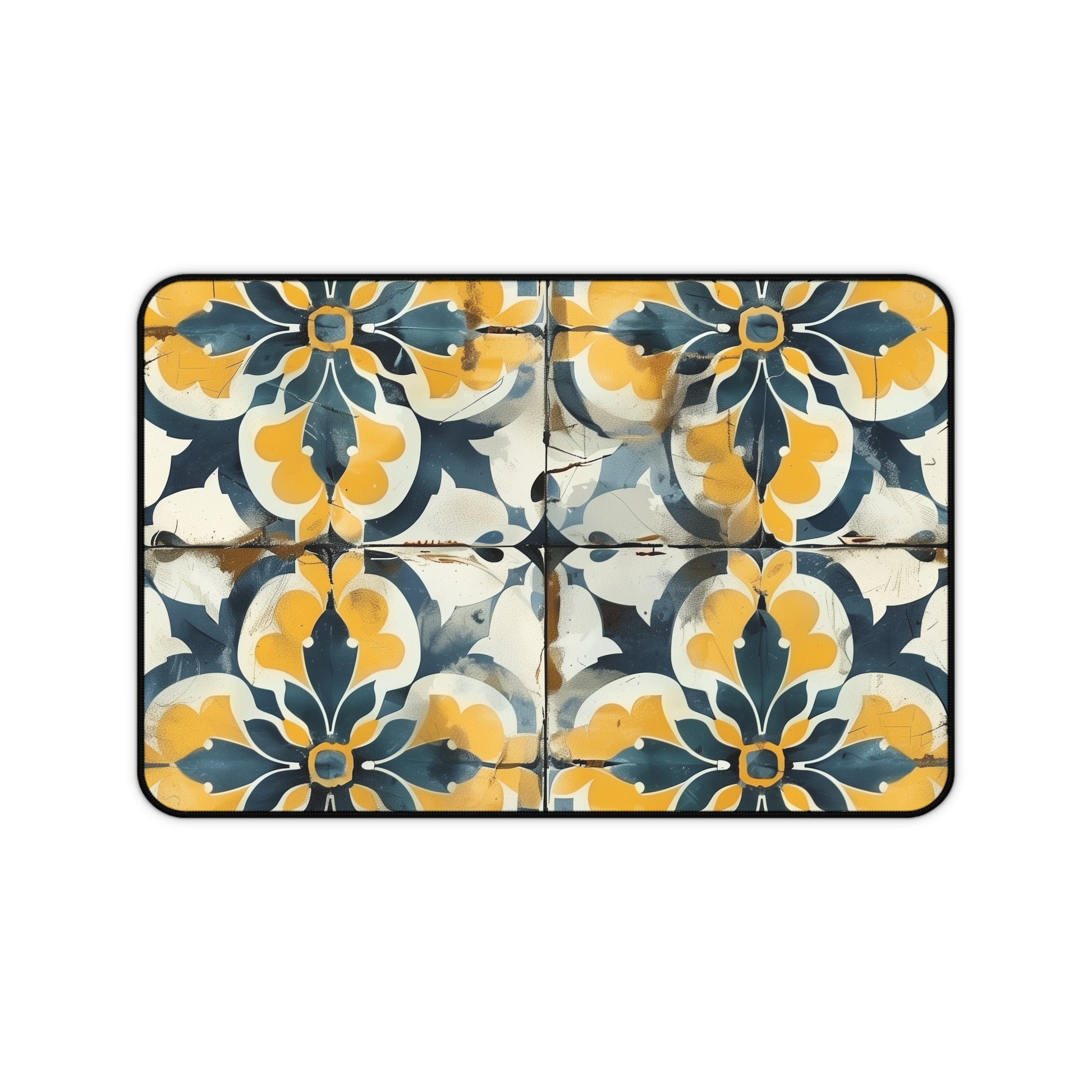 "Artisan Tiles Desk Mat - Stylish seamless pattern for elegant workspaces"