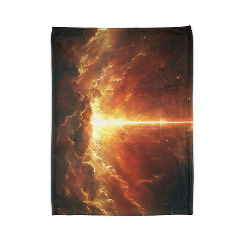 Solar Sword Shattering the Sky Plush Fleece Throw Blanket