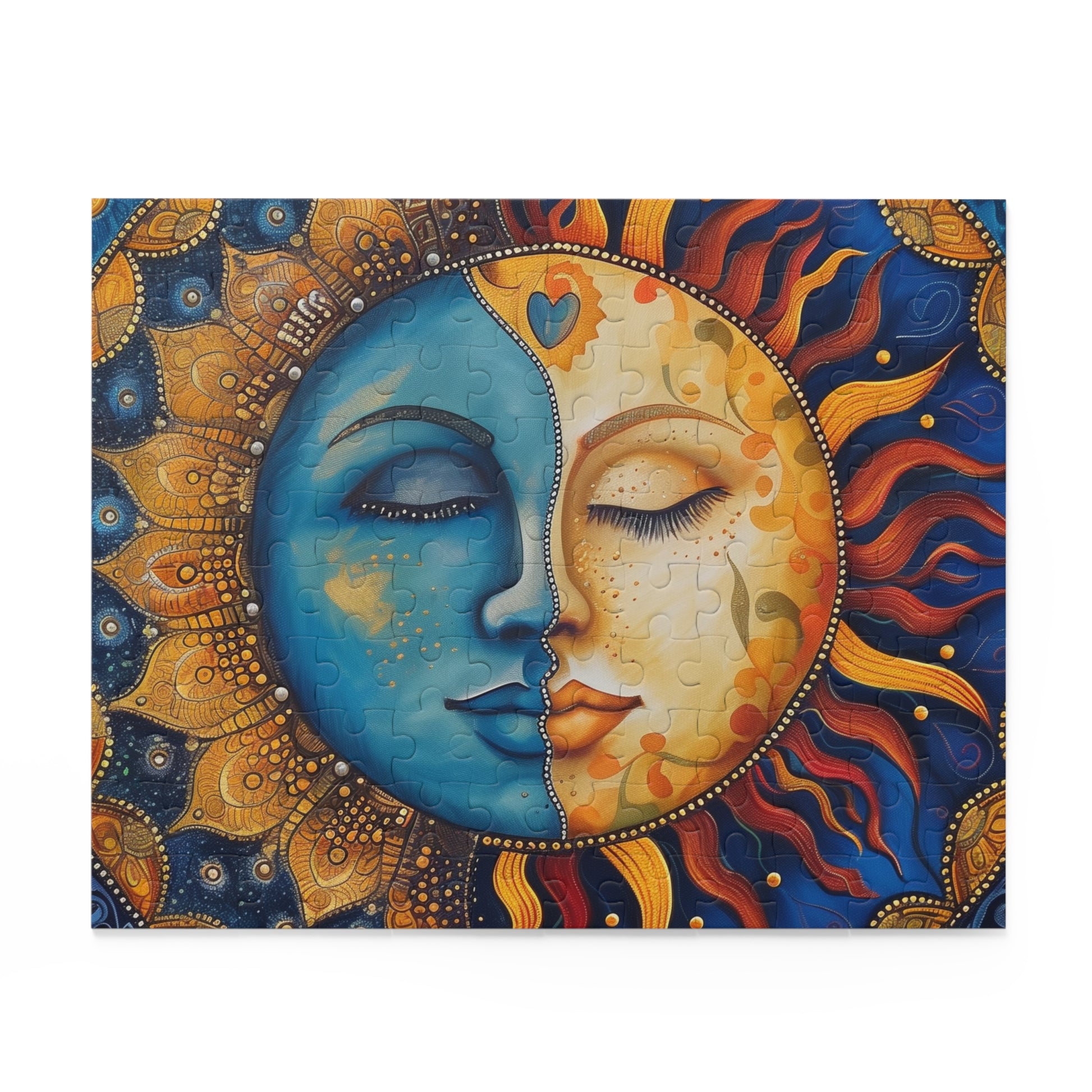 Celestial Mandala Sun and Moon Puzzle - Intricate design to captivate your mind and soothe your soul