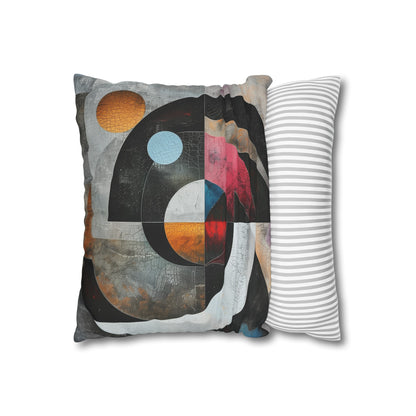 "Abstract Geometry Pillowcase - Modern Art Design for Stylish Bedroom Decor"