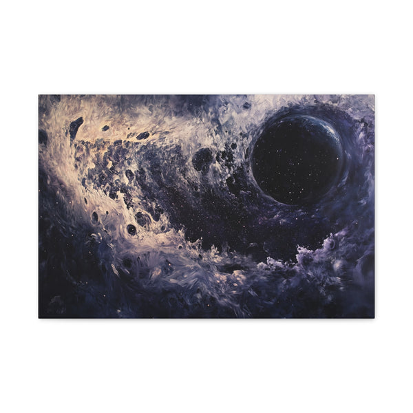 Black Hole Pulling in Stardust — Canvas Wall Art — Front Gallery-Wrapped Canvas View