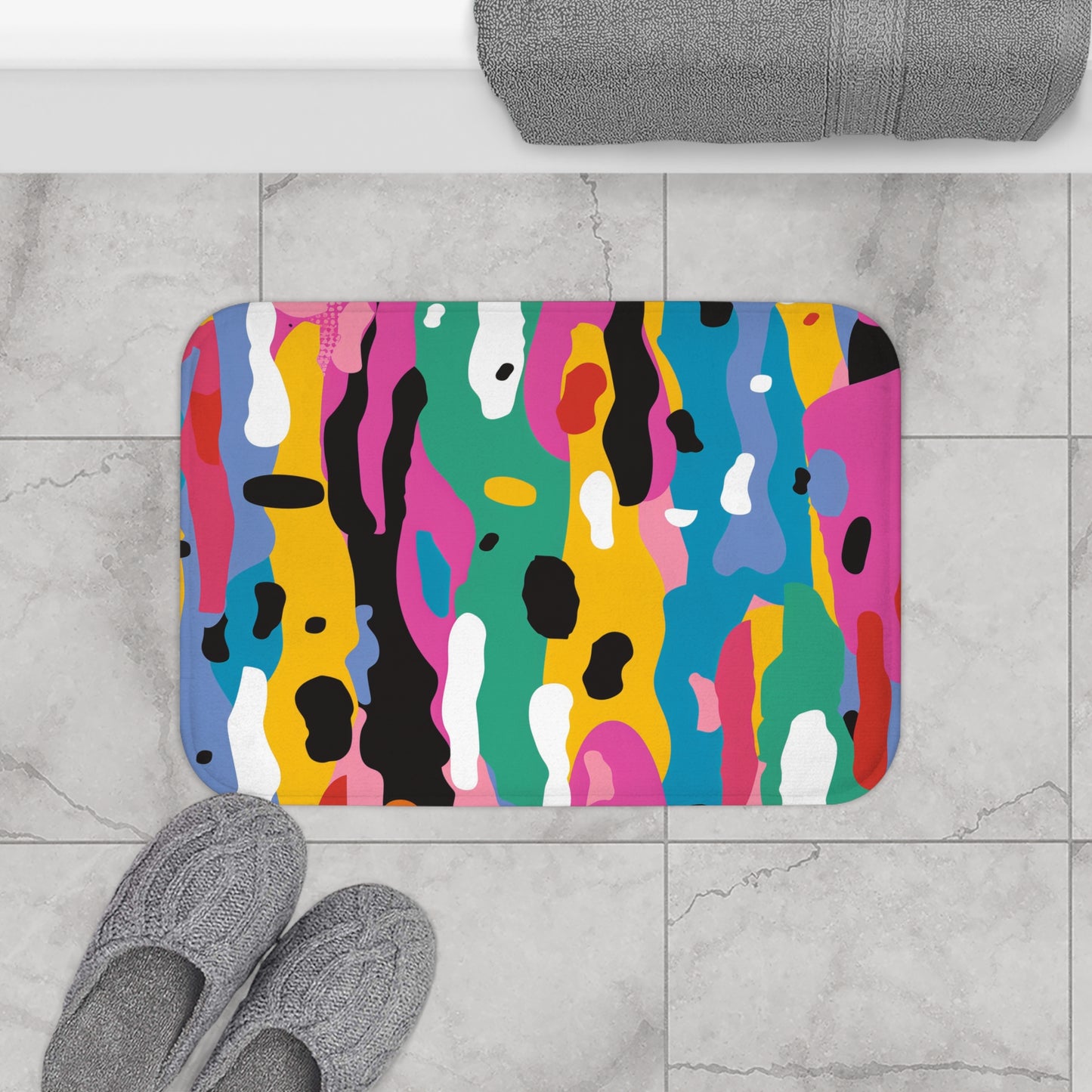 Bold Bright Abstract Bath Mat