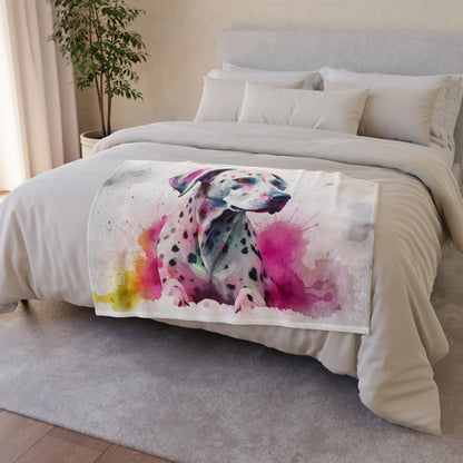 Explore our Dalmatian Dreams Blanket featuring the royal canin dalmatian design. Perfect for dog lovers and those who appreciate a cozy and stylish addition to their home decor. Order now and experience the comfort and charm of this unique blanket.