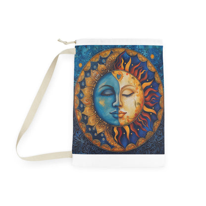 Bohemian Mandala Sun & Moon Laundry Bag - Keep laundry organized in style with unique design