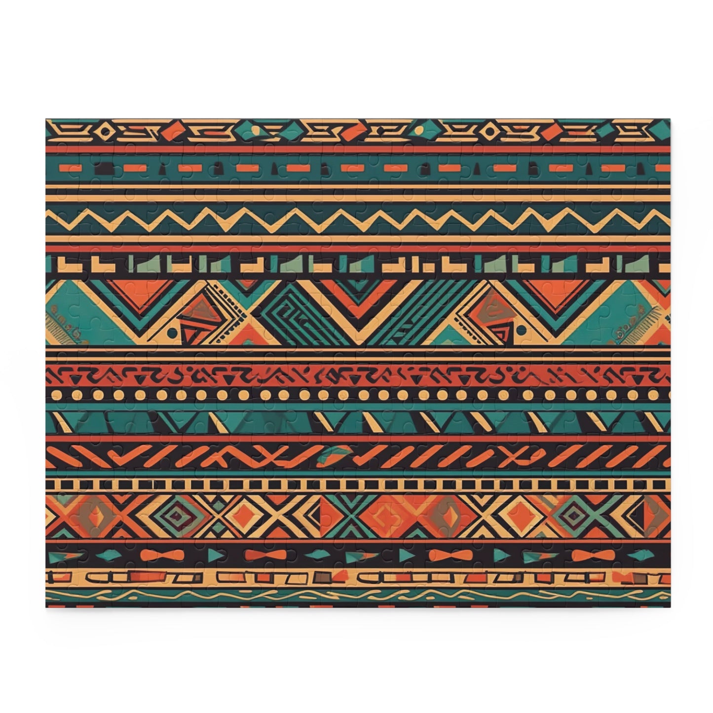 "Explore Aztec Mysteries Jigsaw Puzzle - Vibrant and detailed design showcasing intricate beauty of Aztec culture"