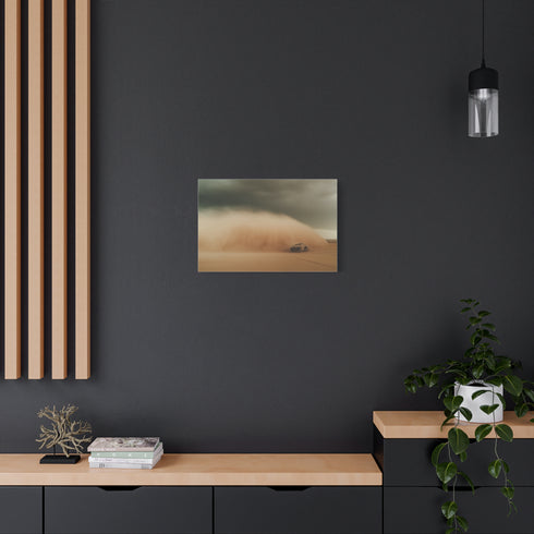 Desert Storm with Giant Sand Serpent — Canvas Wall Art — Product Detail View 5