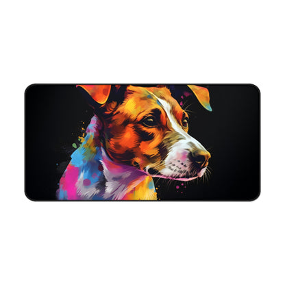 "Jack Russell Puppy Desk Protector - Adorable terrier desk mat for a clean and stylish workspace"