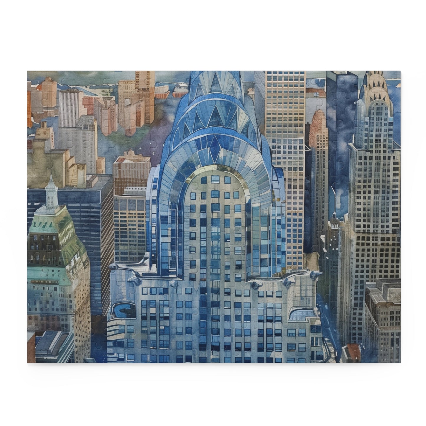 Chrysler Building Watercolor Puzzle