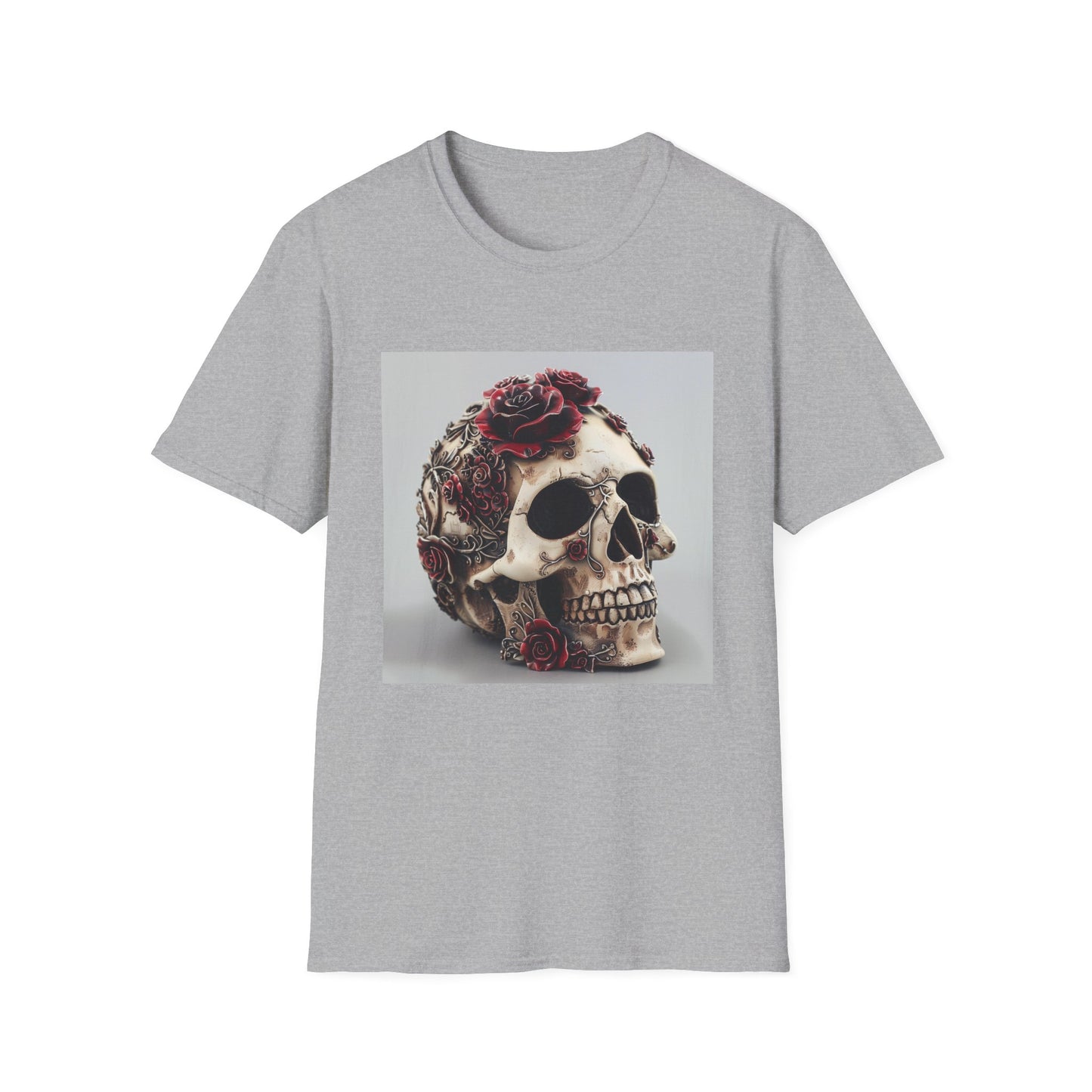 Memento Mori: Gothic Skull & Roses T-Shirt