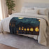 Moonlight Temple with Levitating Torches — Plush Fleece Throw Blanket — Product Detail View 6