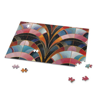 Abstract Deco Pattern Puzzle - Dive into vibrant Art Deco patterns with this challenging jigsaw!