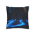 Levitating Tree with Glowing Roots (Edition II) — 40×40 Cushion Cover — Double-Sided Back & Concealed Zip Detail