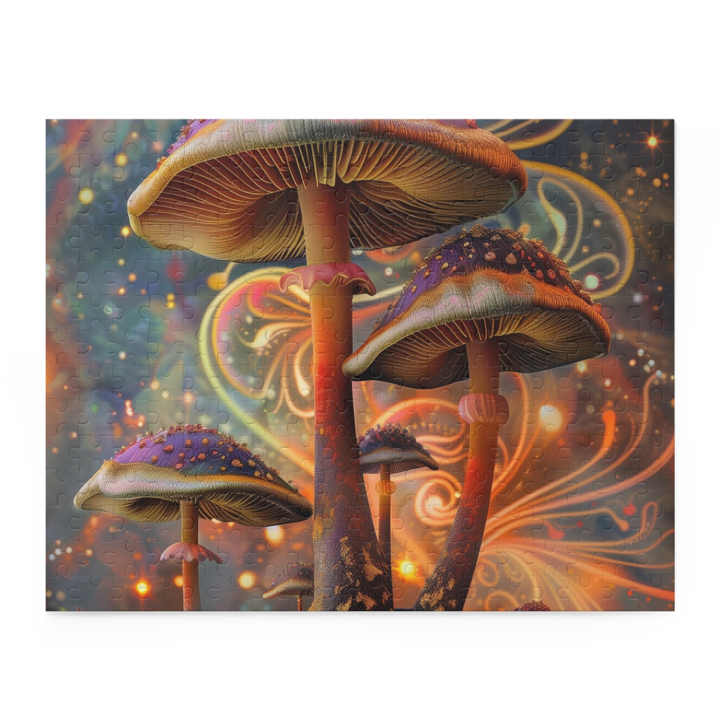 Colorful and challenging Trippy Mushroom Jigsaw Puzzle for puzzle enthusiasts