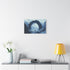 Portal Mirror Above Skyscrapers — Canvas Wall Art — Kiln-Dried Pine Frame & Ready-to-Hang Back View