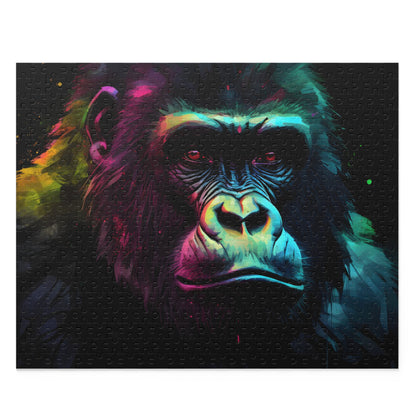 Gorilla Neon Watercolor Jigsaw Puzzle | Puzzle | Back-to-School, Fall Picks, Games, Holiday Picks, Home & Living, Puzzles, TikTok, Valentine's Day, Valentine's Day Picks | Prints with Passion