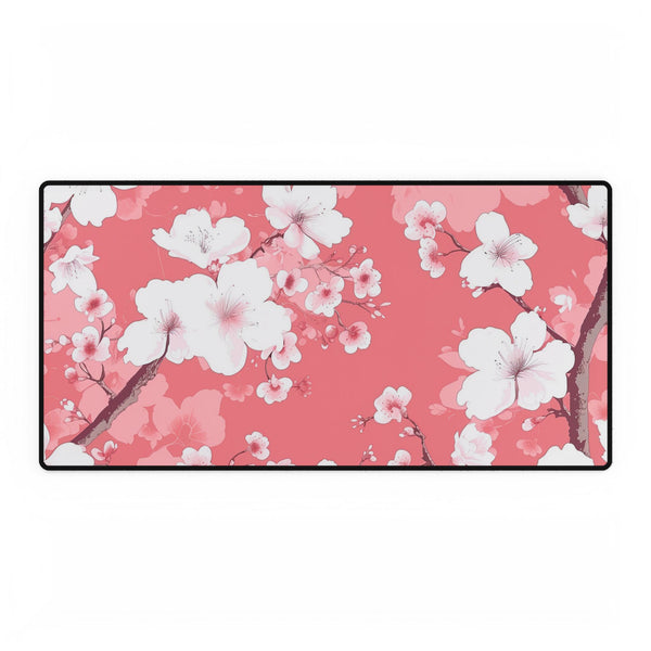 Japanese Pink Cherry Blossom Sakura (Edition II) — XL & XXL Desk Mat — Full Top-Down Artwork View