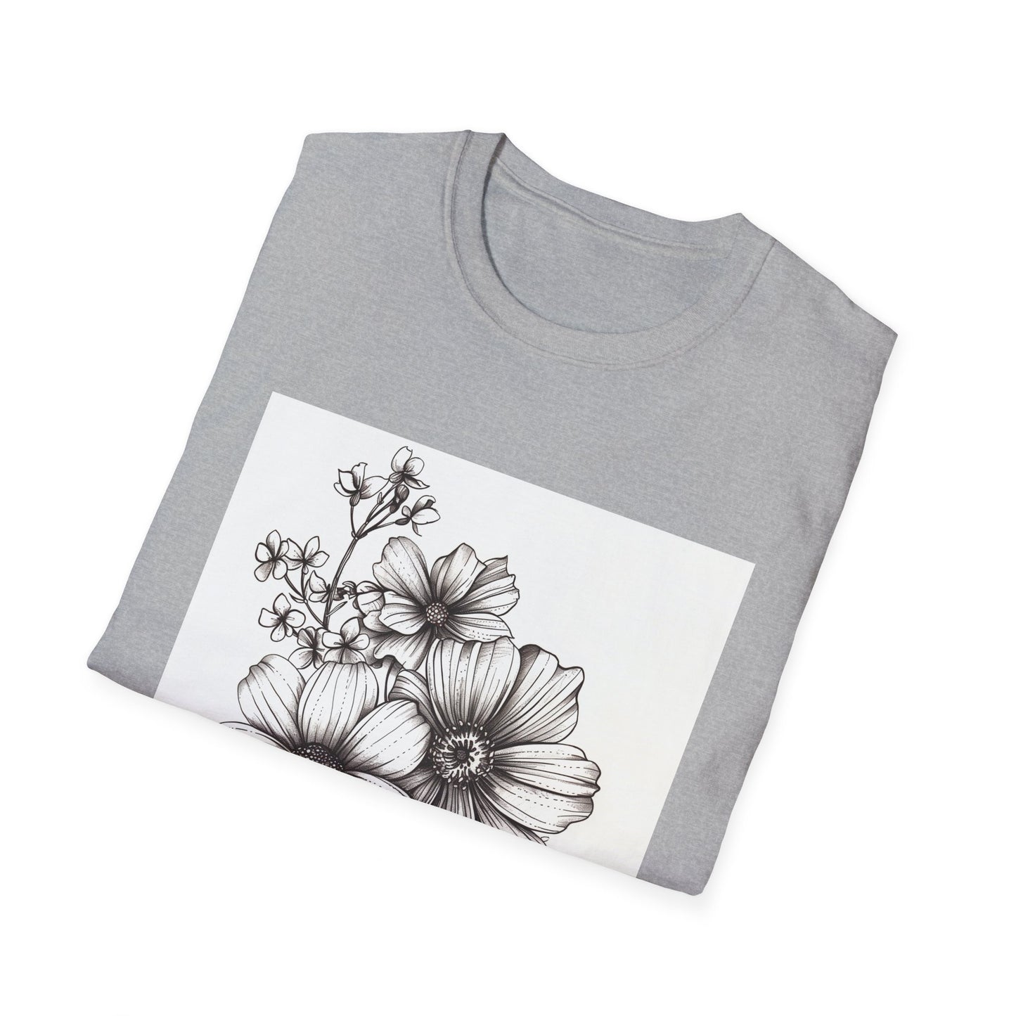 Blooming Brilliance: Hand-Drawn Floral T-shirt 
 Nature's Canvas: Hand-Drawn Botanical Symphony T-shirt 
 Whispering Petals: Hand-Drawn Floral Rhapsody T-shirt