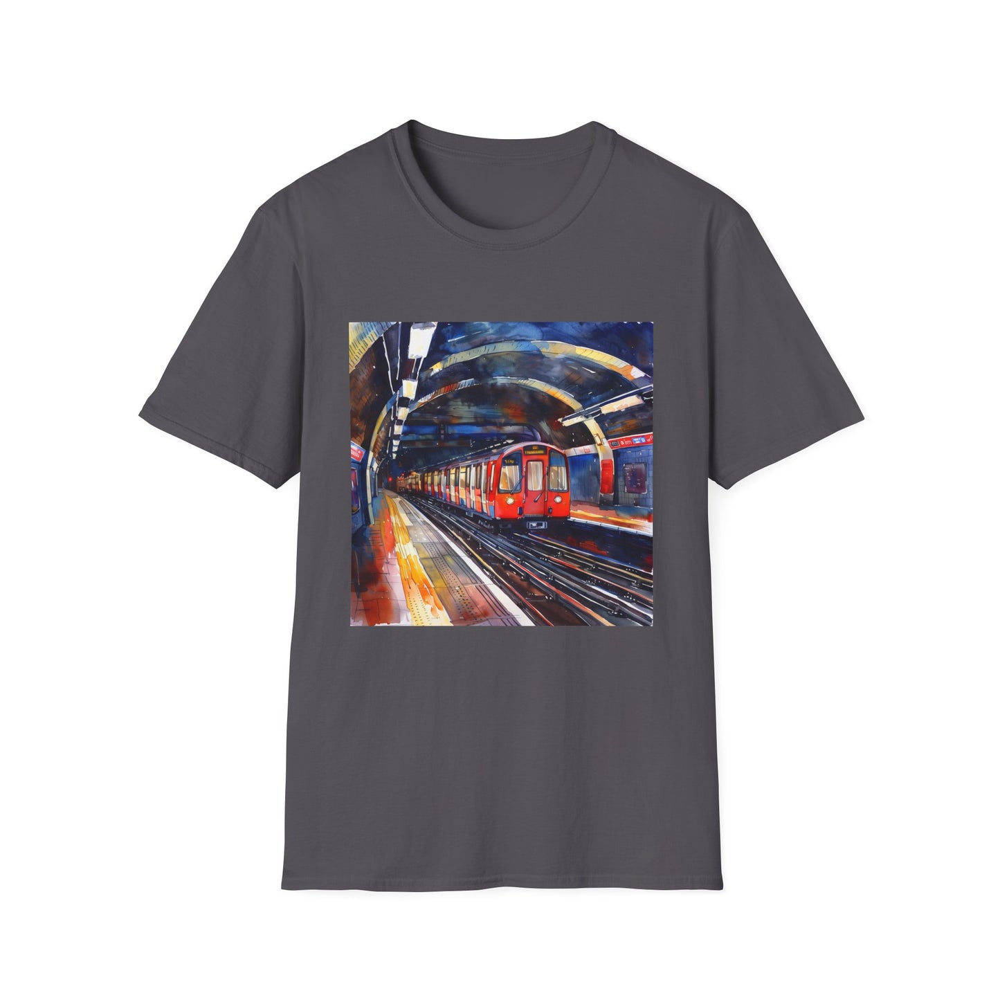 ## London's Hidden Depths: The Underground Watercolor T-shirt