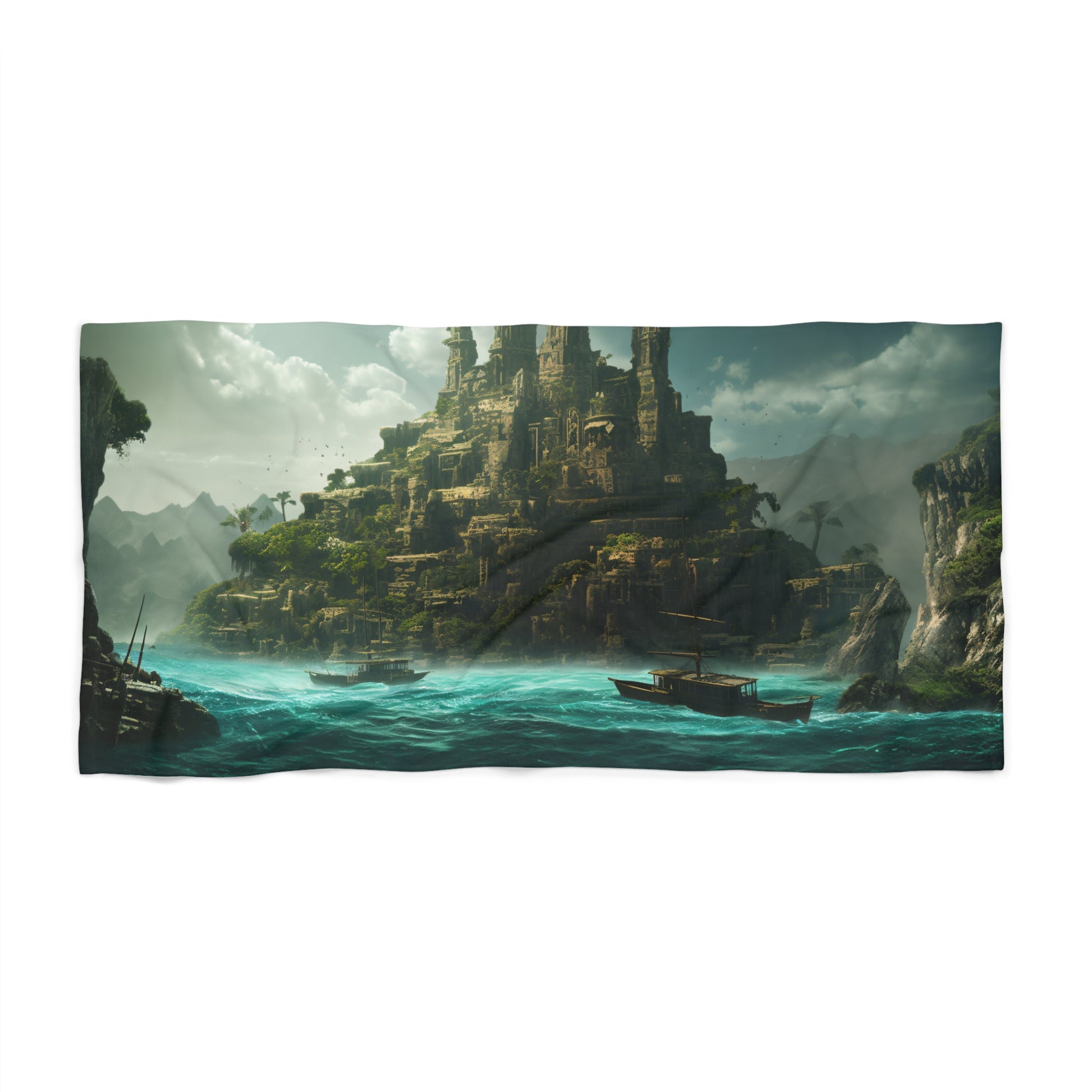 Dive into the mystical world of Atlantis with our Atlantis The Royal Beach Towels