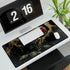 Blossoming Rose in Zero Gravity — XL & XXL Desk Mat — 3mm Non-Slip Natural Rubber Base Detail