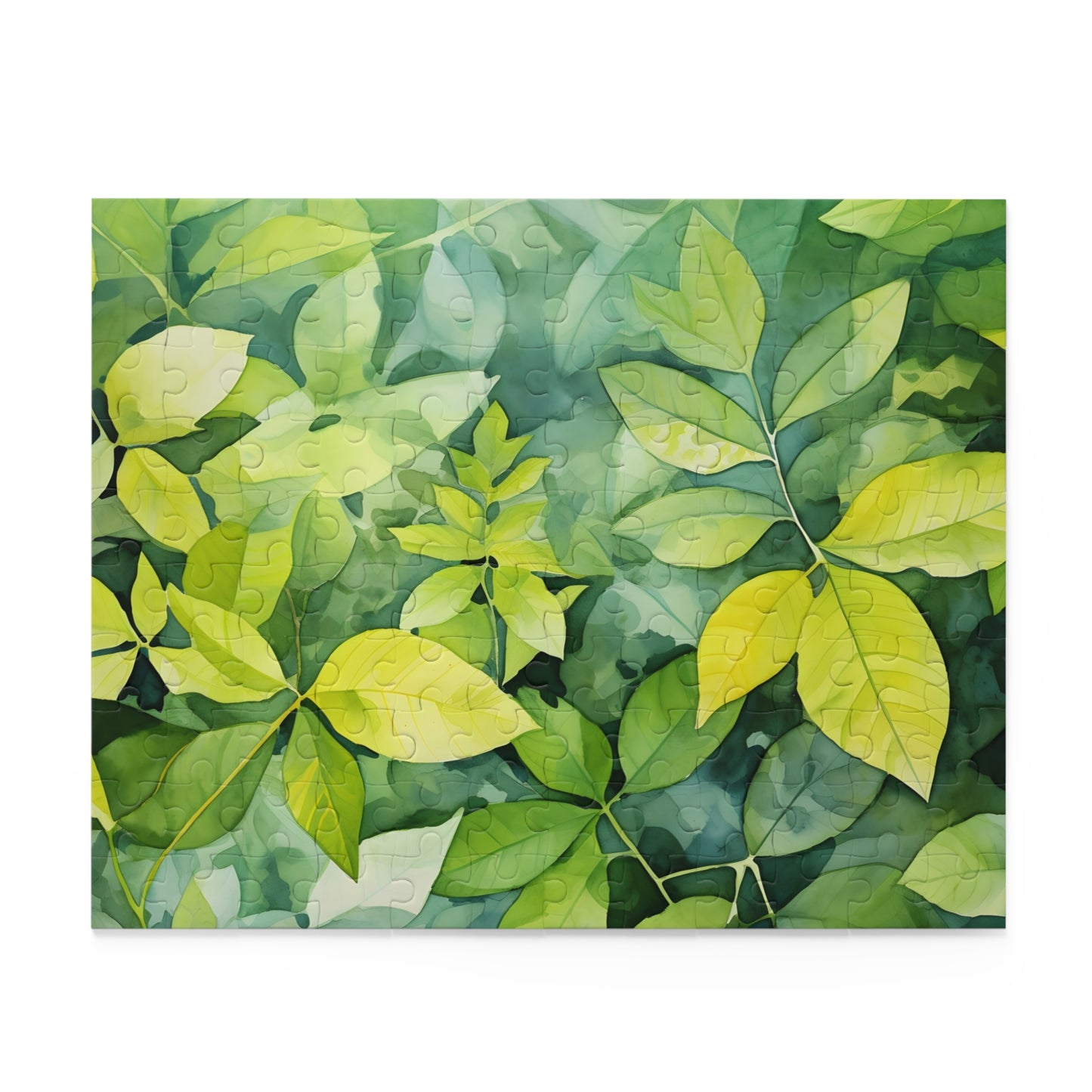 Summer Foliage Texture Jigsaw Puzzle - Relax with this vibrant watercolor puzzle of lush foliage.