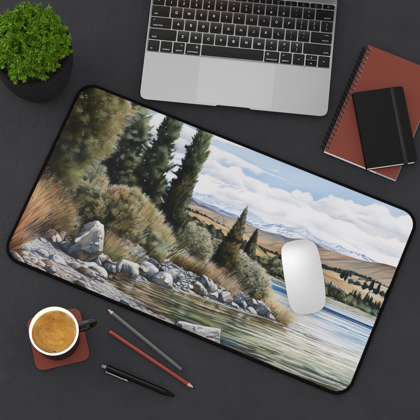 "New Zealand Lake Desk Mat - Bring Tranquility to Your Workspace"