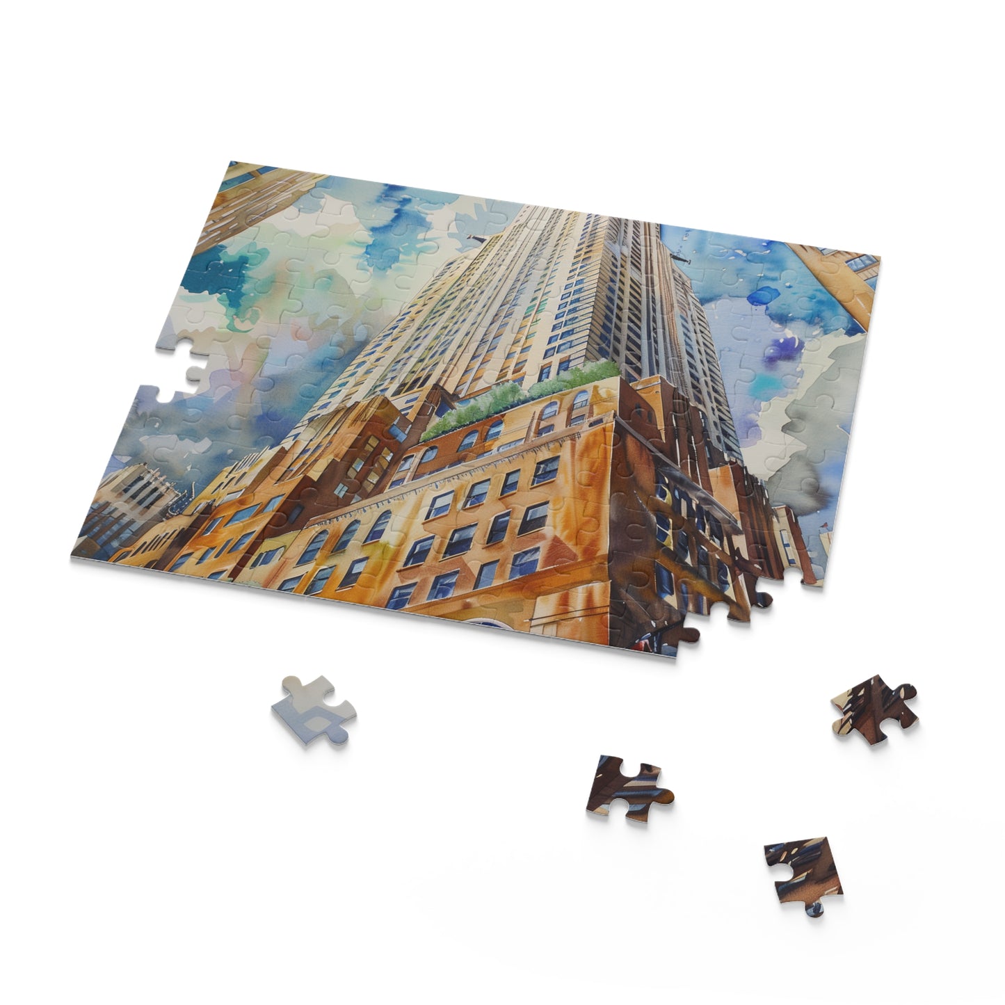 Chrysler Building Watercolor Puzzle