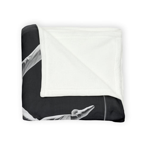 Ballet Dancer Spinning Through Gravity — Plush Fleece Throw Blanket — Product Detail View 5