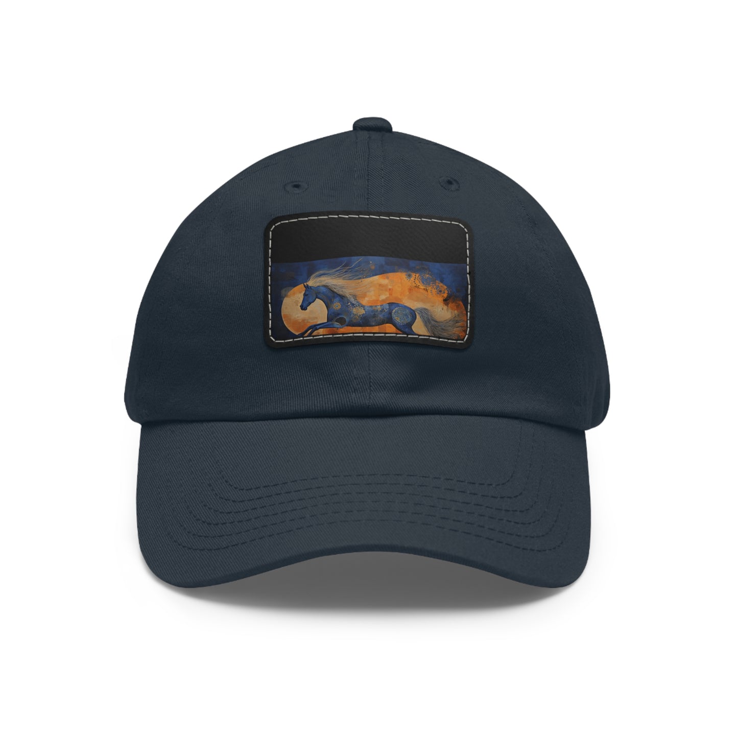 Gallop Through Abstract Art: Horsefull Body Textured Baseball Cap