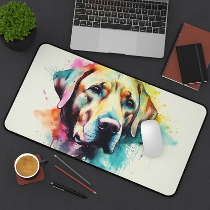 Labrador Pup Desk Mat - Cute pup design for workspace comfort and protection