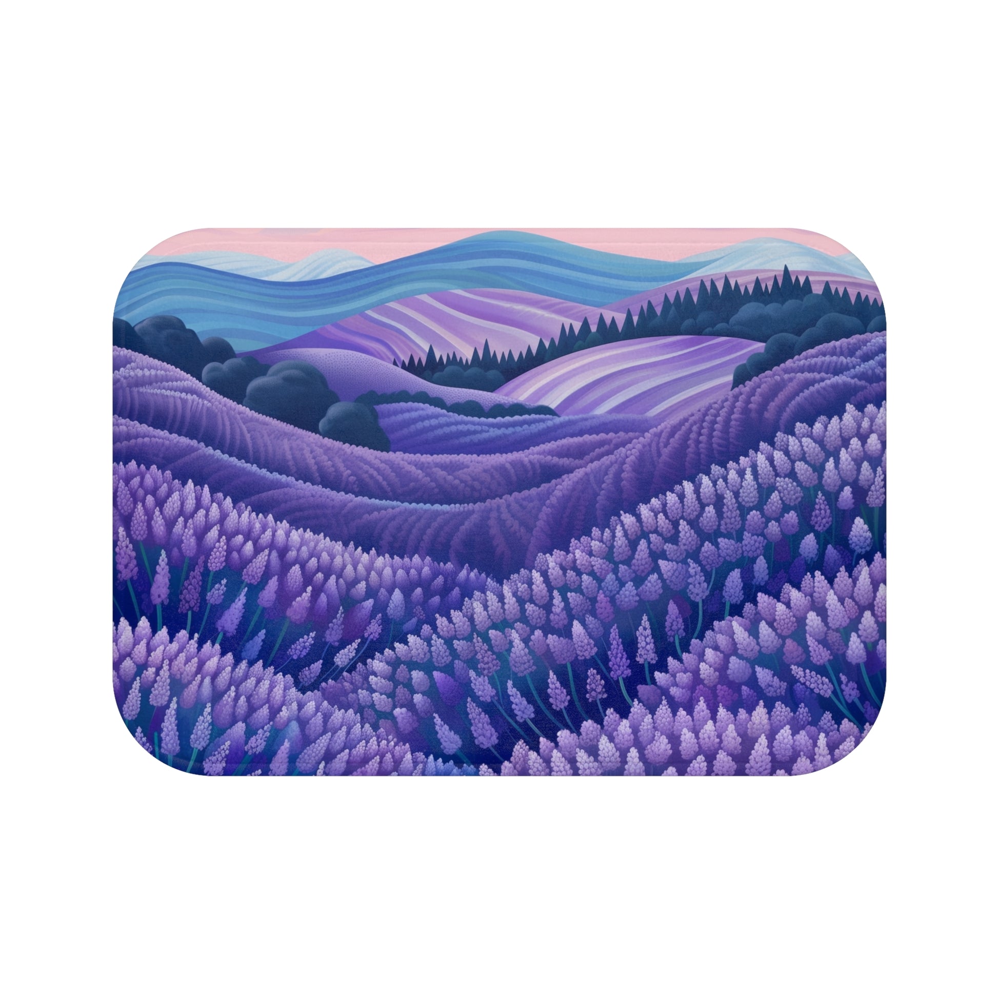 Lavender Fields Bath Mat | Bath Mats | Bath, Bathroom, Home & Living, Indoor, Sublimation | Prints with Passion