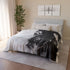 Tribal Warrior Made of Smoke — Plush Fleece Throw Blanket — Product Detail View 12