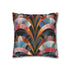 Art Deco Gold & Emerald Geometric Square Cushion Cover - View 3 | Prints With Passion