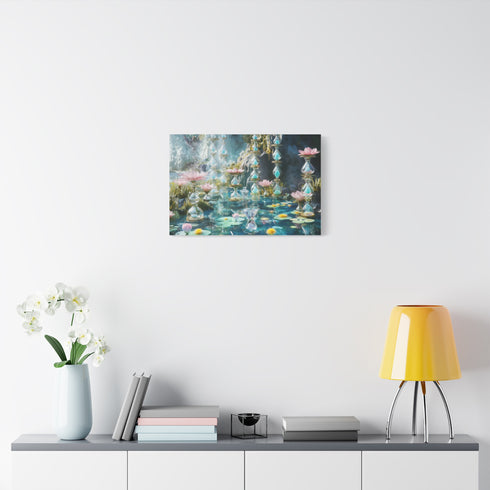 Garden of Floating Hourglasses Stretched Canvas Wall Art